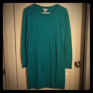 Sweater dress knee length Teal Old Navy
